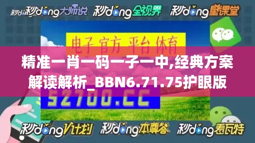 精准一肖一码一子一中,经典方案解读解析_BBN6.71.75护眼版