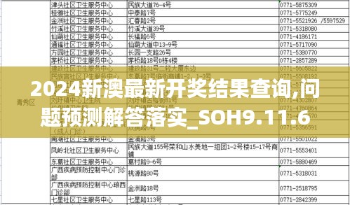 2024新澳最新开奖结果查询,问题预测解答落实_SOH9.11.65媒体版