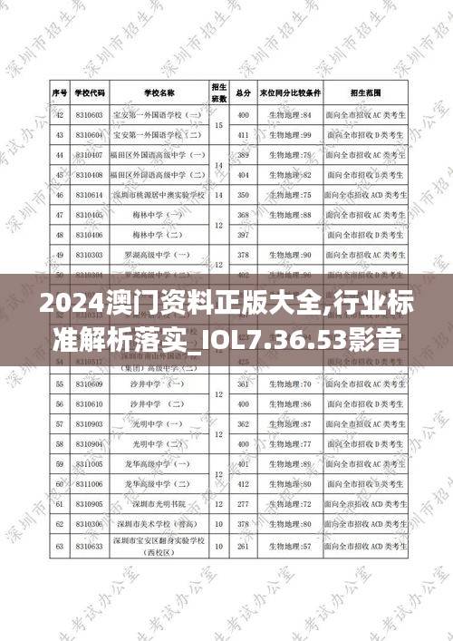 2024澳门资料正版大全,行业标准解析落实_IOL7.36.53影音体验版