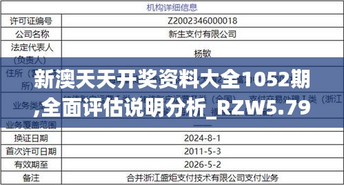 新澳天天开奖资料大全1052期,全面评估说明分析_RZW5.79.54标准版