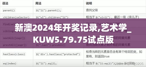 新澳2024年开奖记录,艺术学_KUW5.79.75试点版