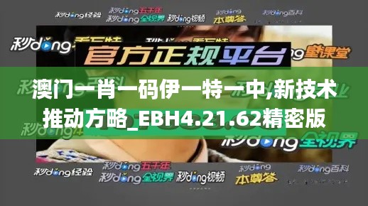 澳门一肖一码伊一特一中,新技术推动方略_EBH4.21.62精密版