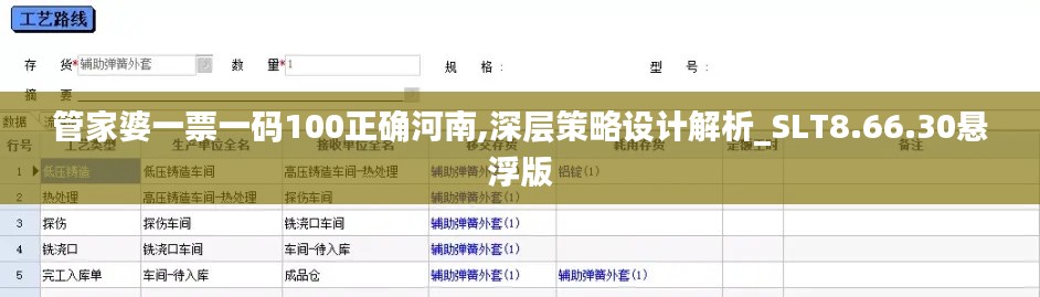 管家婆一票一码100正确河南,深层策略设计解析_SLT8.66.30悬浮版