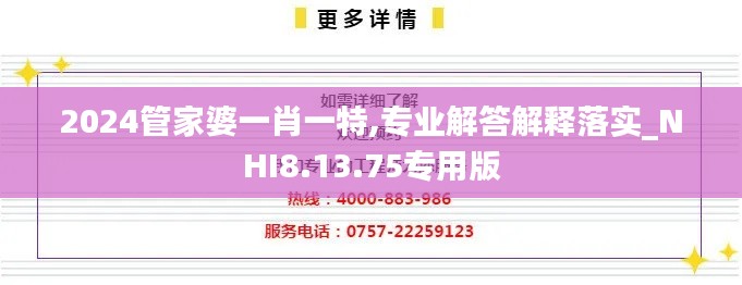 2024管家婆一肖一特,专业解答解释落实_NHI8.13.75专用版