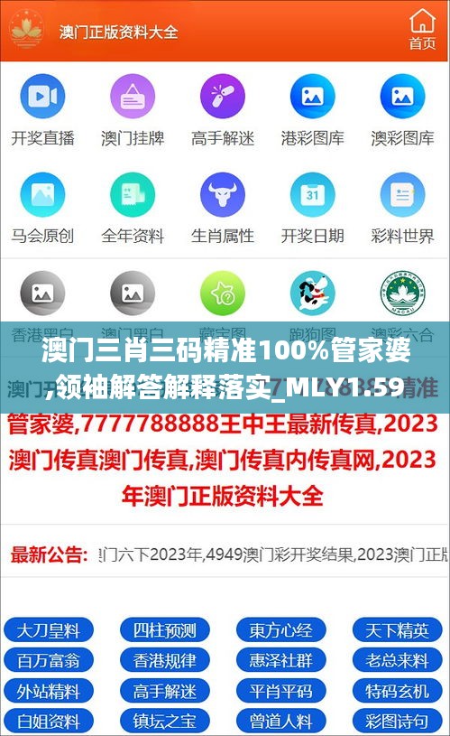 澳门三肖三码精准100%管家婆,领袖解答解释落实_MLY1.59.62通玄境