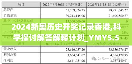 2024新奥历史开奖记录香港,科学探讨解答解释计划_YMY5.55.23付费版