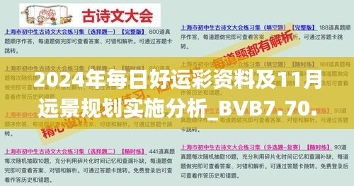 2024年每日好运彩资料及11月远景规划实施分析_BVB7.70.53版本