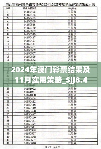 2024年澳门彩票结果及11月实用策略_SJJ8.44.24专版