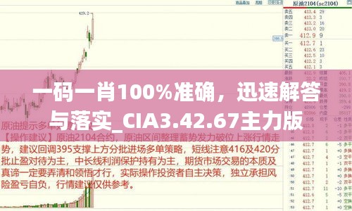 一码一肖100%准确，迅速解答与落实_CIA3.42.67主力版