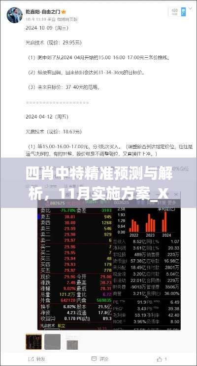 四肖中特精准预测与解析，11月实施方案_XCP6.70.66专用版