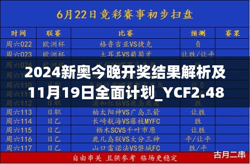 2024新奥今晚开奖结果解析及11月19日全面计划_YCF2.48.44护眼版