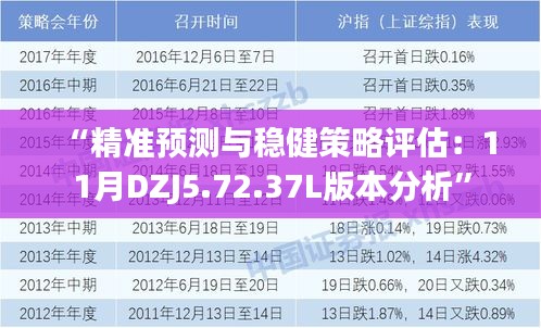 “精准预测与稳健策略评估：11月DZJ5.72.37L版本分析”