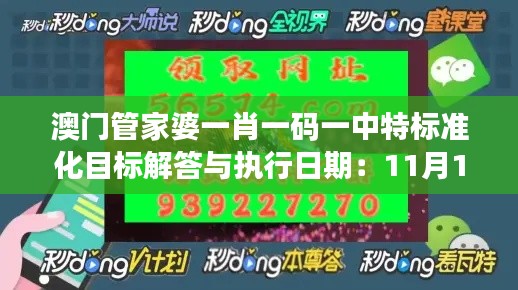 澳门管家婆一肖一码一中特标准化目标解答与执行日期：11月19日 - DTI9.42.29外观版