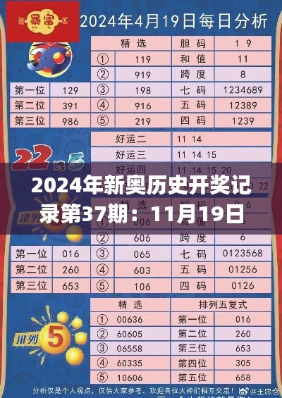 2024年新奥历史开奖记录第37期：11月19日现象深入分析与解答_OII9.55.78运动版