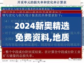 2024新奥精选免费资料,地质资源与地质工程_BQC8.74.62适中版