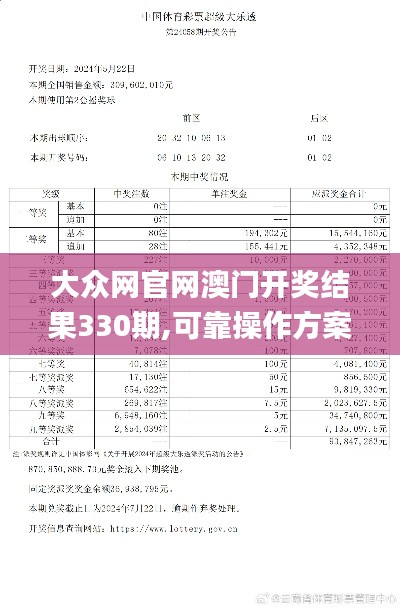 大众网官网澳门开奖结果330期,可靠操作方案_OVP1.71