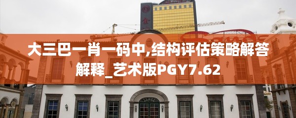 大三巴一肖一码中,结构评估策略解答解释_艺术版PGY7.62