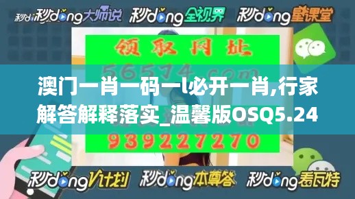 澳门一肖一码一l必开一肖,行家解答解释落实_温馨版OSQ5.24