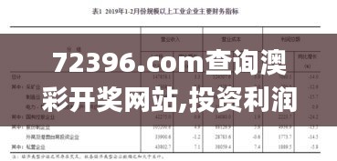 72396.com查询澳彩开奖网站,投资利润率_交互版LUR2.67