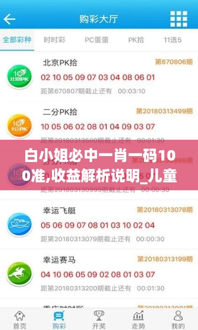 白小姐必中一肖一码100准,收益解析说明_儿童版ANC4.72