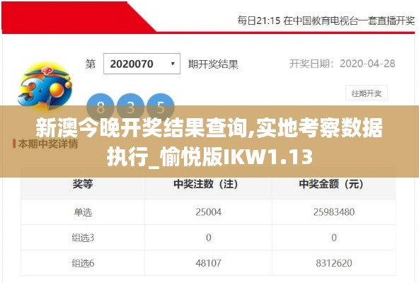 新澳今晚开奖结果查询,实地考察数据执行_愉悦版IKW1.13