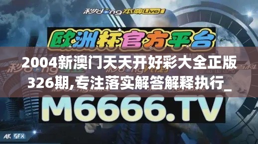 2004新澳门天天开好彩大全正版326期,专注落实解答解释执行_RLJ5.65