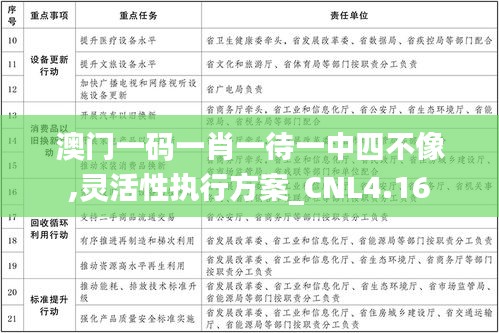 澳门一码一肖一待一中四不像,灵活性执行方案_CNL4.16