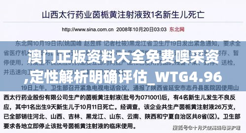 澳门正版资料大全免费噢采资,定性解析明确评估_WTG4.96