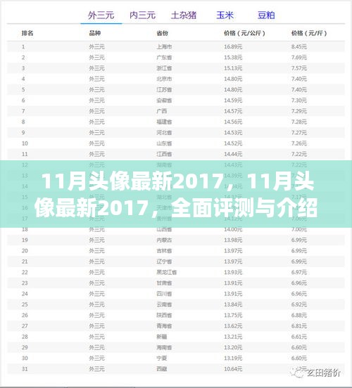 最新评测与介绍，2017年11月头像精选集