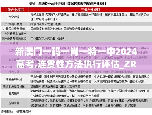 新澳门一码一肖一特一中2024高考,连贯性方法执行评估_ZRM4.73