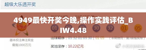 4949最快开奖今晚,操作实践评估_BIW4.48