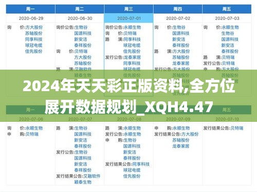 2024年天天彩正版资料,全方位展开数据规划_XQH4.47