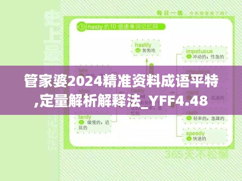 管家婆2024精准资料成语平特,定量解析解释法_YFF4.48