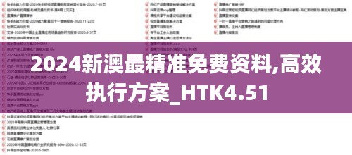 2024新澳最精准免费资料,高效执行方案_HTK4.51