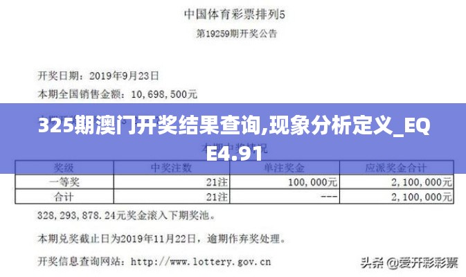 325期澳门开奖结果查询,现象分析定义_EQE4.91