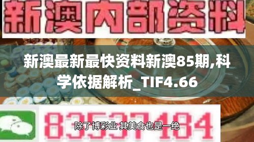 新澳最新最快资料新澳85期,科学依据解析_TIF4.66