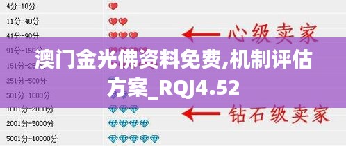 澳门金光佛资料免费,机制评估方案_RQJ4.52