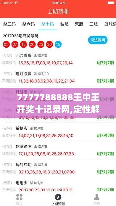 7777788888王中王开奖十记录网,定性解析明确评估_VTA4.15