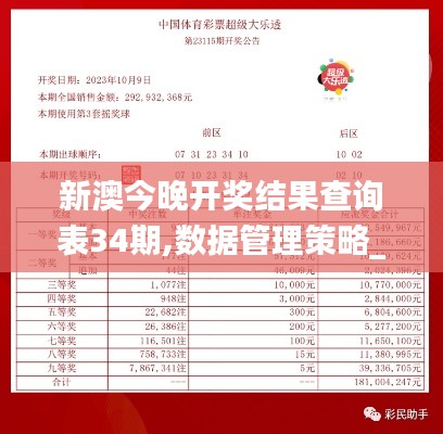 新澳今晚开奖结果查询表34期,数据管理策略_ZOY4.41