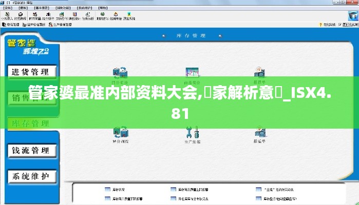 管家婆最准内部资料大会,專家解析意見_ISX4.81