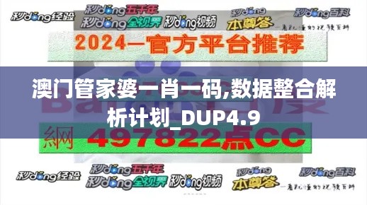 澳门管家婆一肖一码,数据整合解析计划_DUP4.9