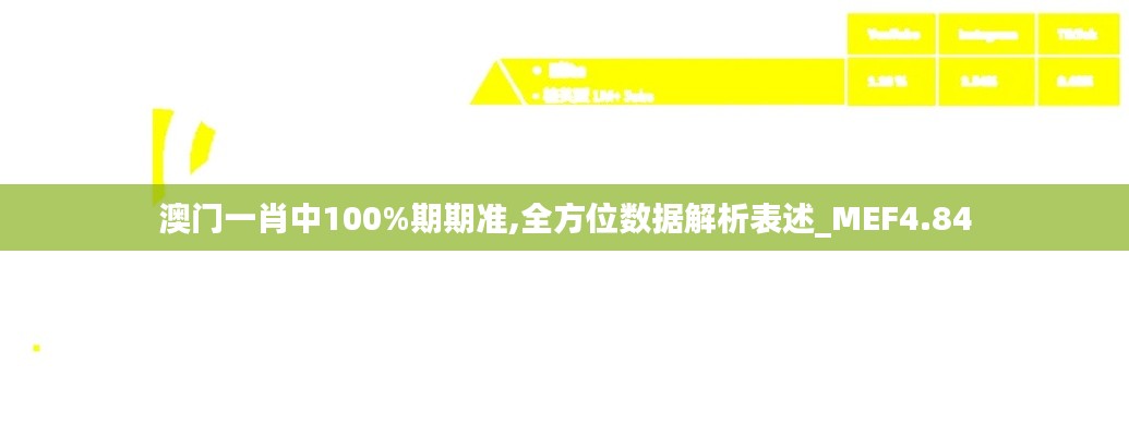 澳门一肖中100%期期准,全方位数据解析表述_MEF4.84