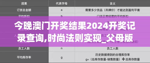 今晚澳门开奖结果2024开奖记录查询,时尚法则实现_父母版TPS2.72