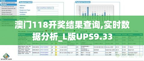 澳门118开奖结果查询,实时数据分析_L版UPS9.33