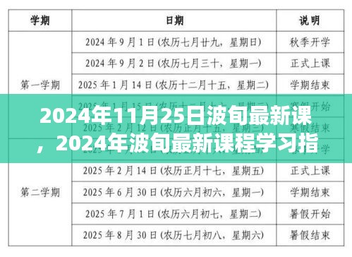 波旬最新课程学习指南，掌握进阶技能，开启个人成长之旅