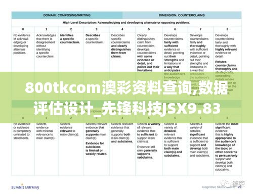 800tkcom澳彩资料查询,数据评估设计_先锋科技JSX9.83