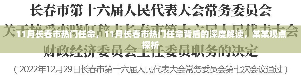 长春市11月热门任命及其深度解读与观点探析