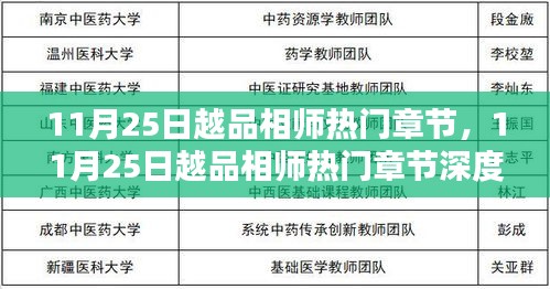 越品相师热门章节深度解析，揭秘11月25日热门章节精彩内容