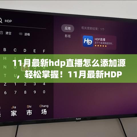 详细指南，如何为11月最新HDP直播添加直播源——轻松掌握步骤