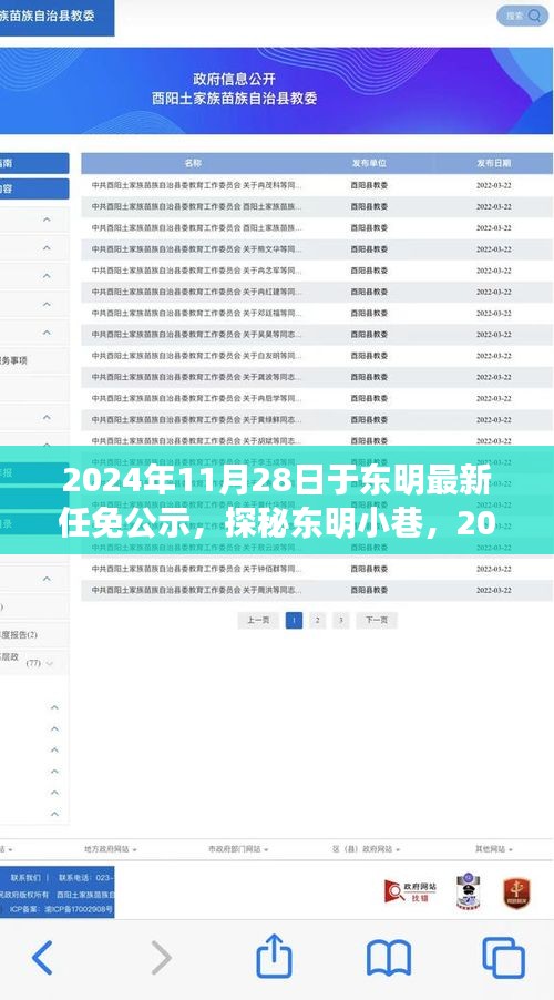 探秘东明小巷，最新任免公示背后的美食秘境之旅（2024年11月28日）